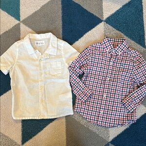 Two boys dress shirts GAP Vineyard Vines 2T